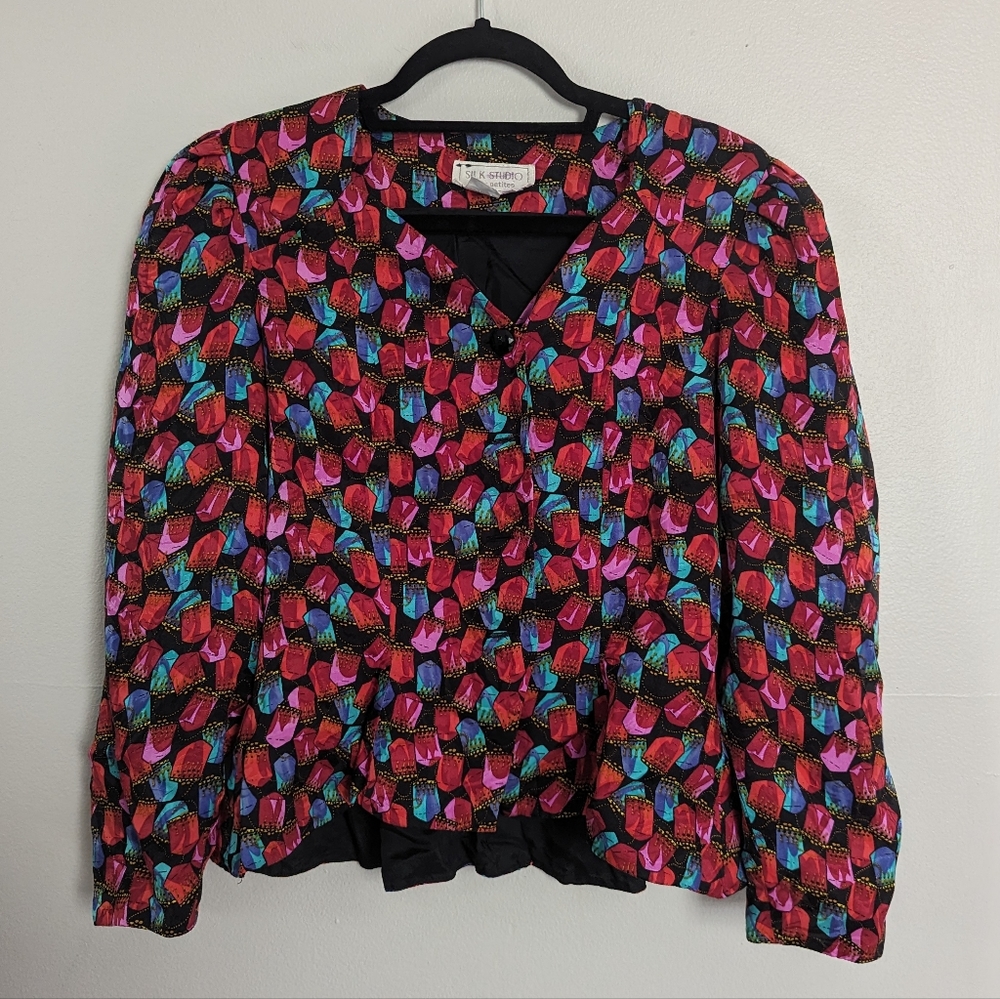 Silk Studio Peplum Blouse / Lightweight Jacket